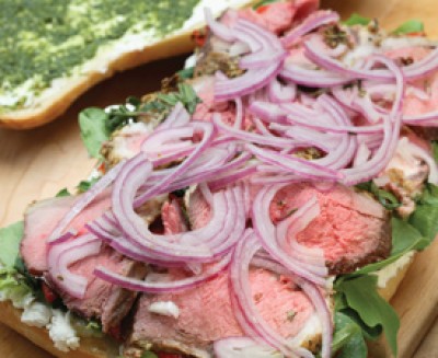 Roasted Lamb on Ciabatta